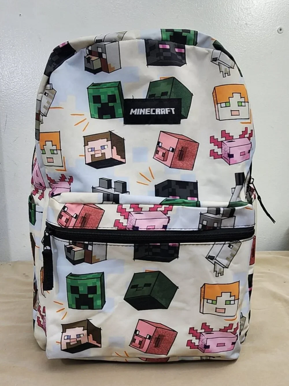 MINECRAFT Kids Backpack School Bag Gaming Character Print Unisex Lightweight